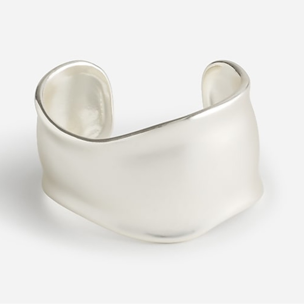 Madewell Organic Wide Cuff Bracelet in silver EUC